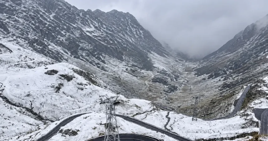 Prima ninsoare la Bâlea Lac: -2°C și peisaj de iarnă