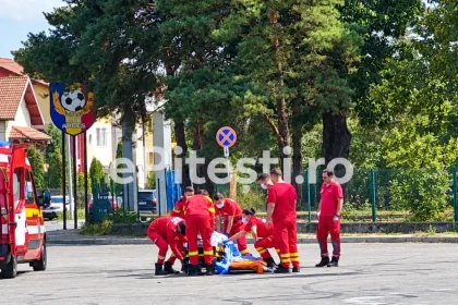 Accident de muncă pe șantierul stadionului Nicolae Dobrin