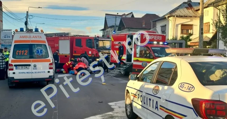 Accident deosebit de grav la Curtea de Argeș: Un om între viață și moarte