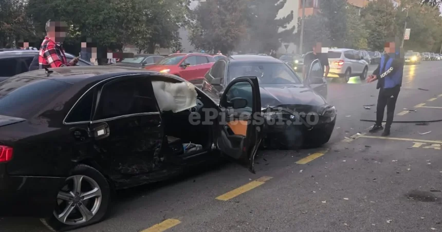 Accident frontal grav în Pitești cu victime