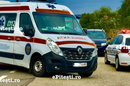 Accident grav în Argeș: femeie de 58 de ani, lovită de un autoturism