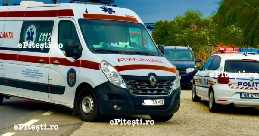 Accident grav în Argeș: femeie de 58 de ani, lovită de un autoturism