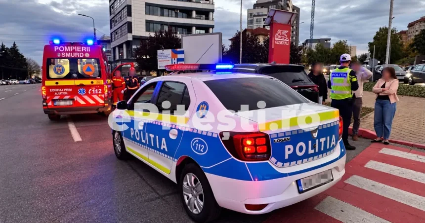 Accident în Pitești: un motociclist a fost rănit