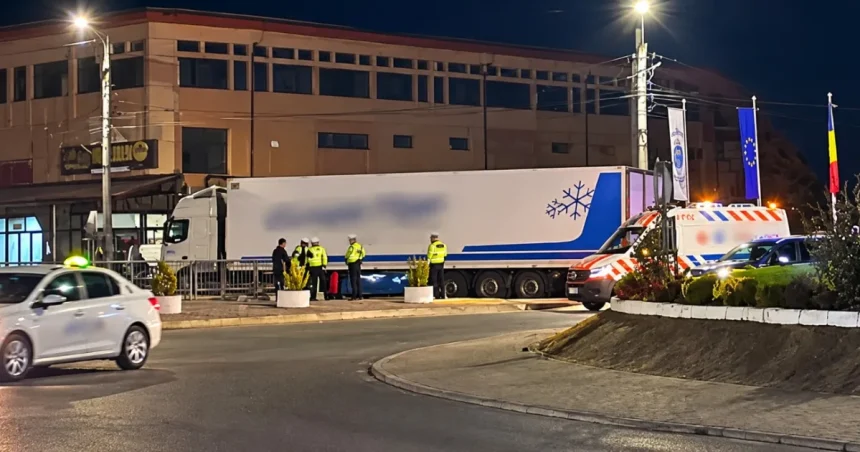 Accident mortal la Bascov: bărbat lovit de TIR pe trecerea de pietoni