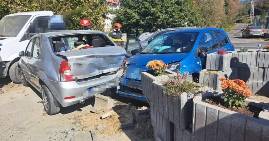Accident rutier grav în Argeș: două autoturisme implicate, o persoană rănită