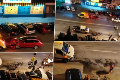 Accident rutier în Pitești, cartierul Trivale: mai multe