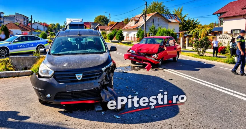 Accident sever în Argeș! Automobile făcute praf