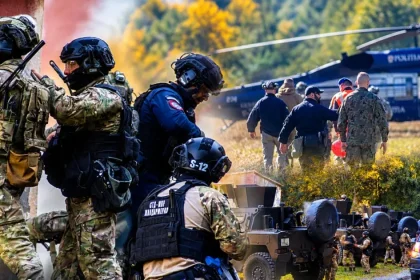 Exercițiu internațional în Argeș cu jandarmi și pompieri