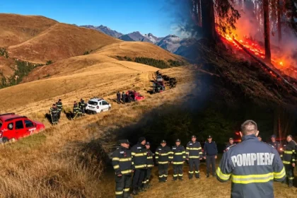 Incendiu de pădure pe muntele Drăghina, în Argeș