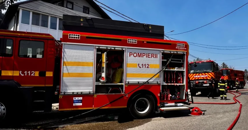Incendiu la o locuință din comuna Valea Iașului, județul Argeș