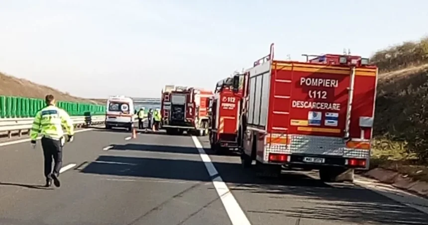 Incendiu pe A1, la km 126, între Curtea de Argeș și Pitești