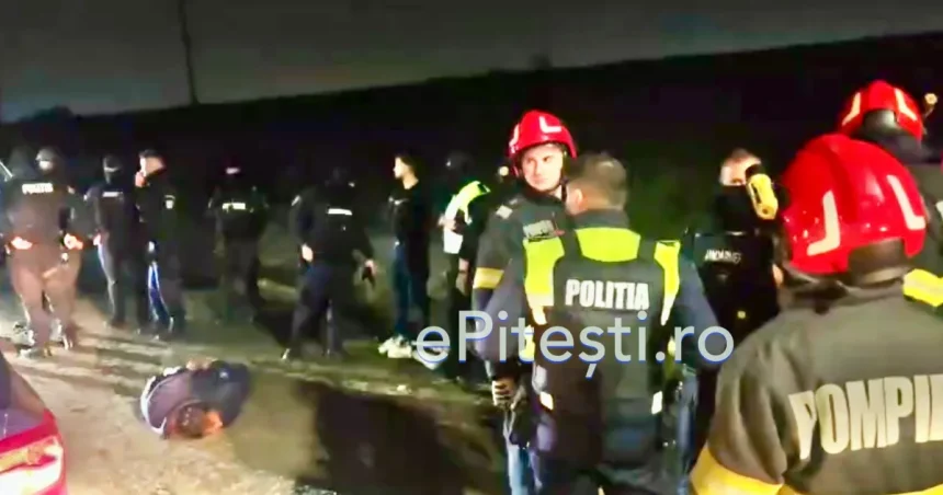 Mascați și zeci de polițiști, mobilizare de amploare