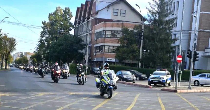 Paradă moto spectaculoasă pe străzile din Pitești!