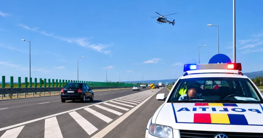 Șoferii din Argeș, supravegheați din elicopter de poliție