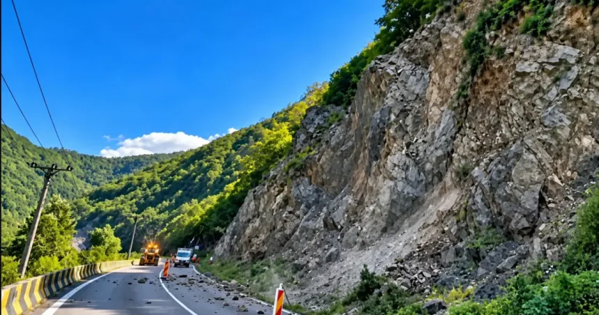 Trafic blocat pe DN 7! Valea Oltului, oprită
