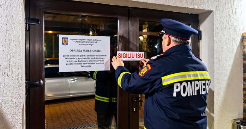 Un restaurant din Argeș a fost închis de ISU din cauza unor nereguli
